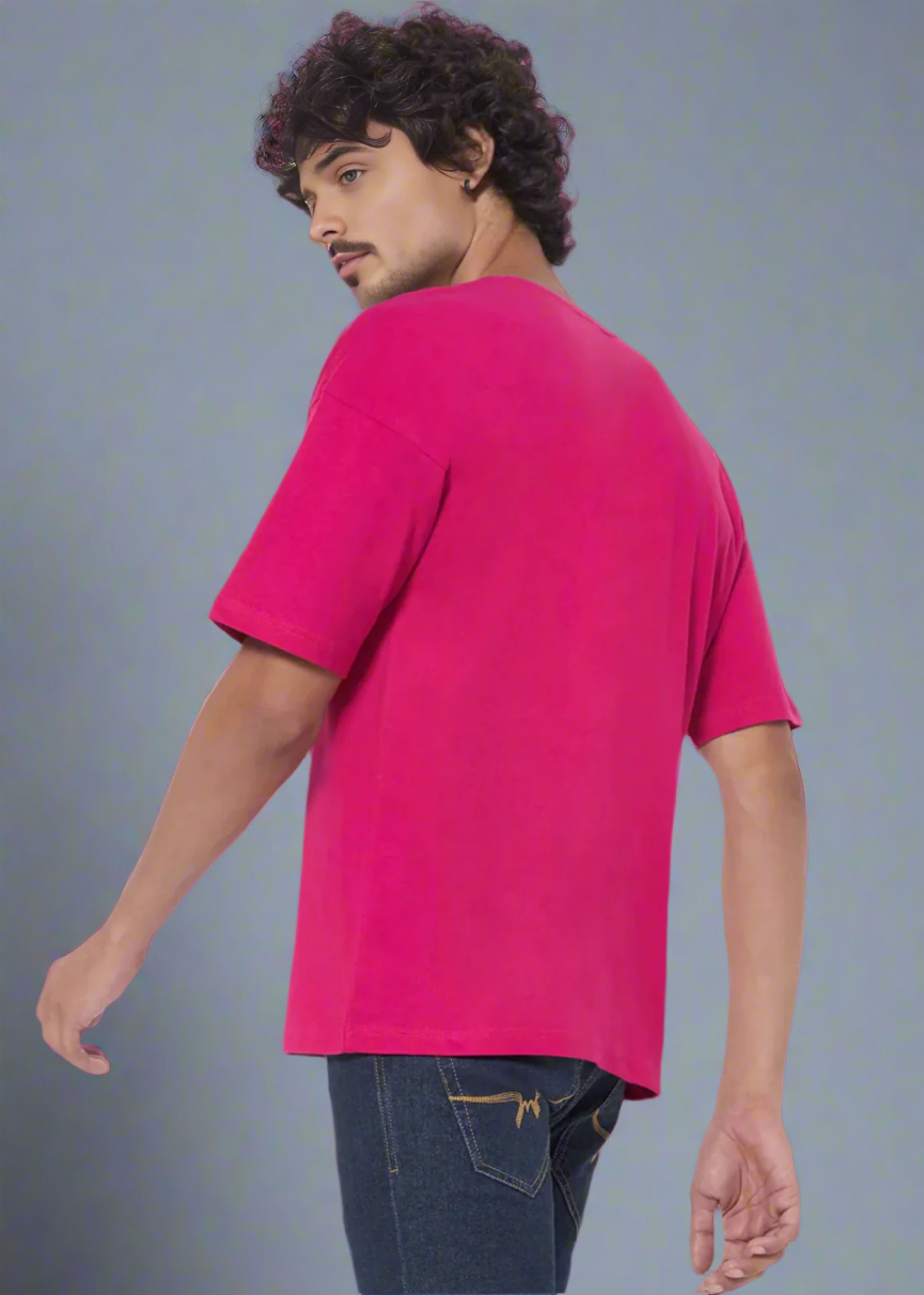 Dropshoulder Crewneck - Fuchsia