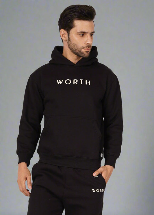 WORTH - Men's Black Hoodie